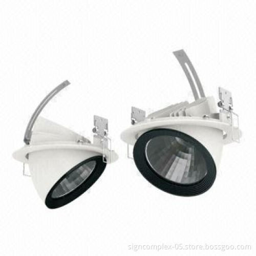 35W LED Downlight with High Light Transmittance Toughened Glass as Cover Material